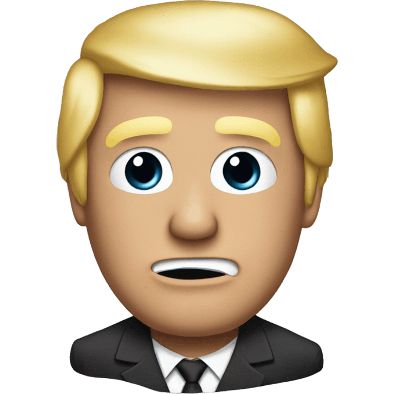 Donal Trump with a bandage on the ear emoji