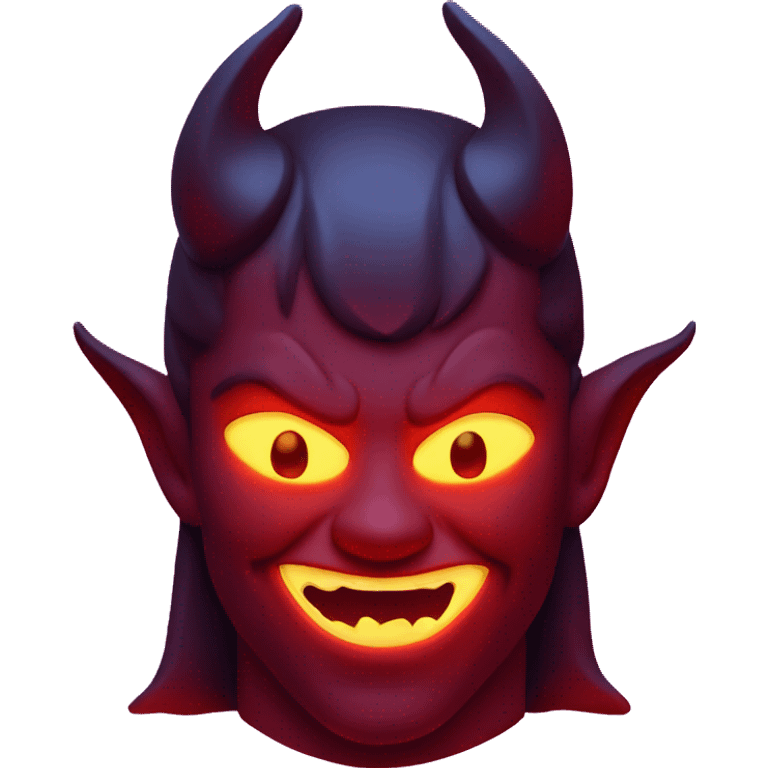 Devil in neon emoji