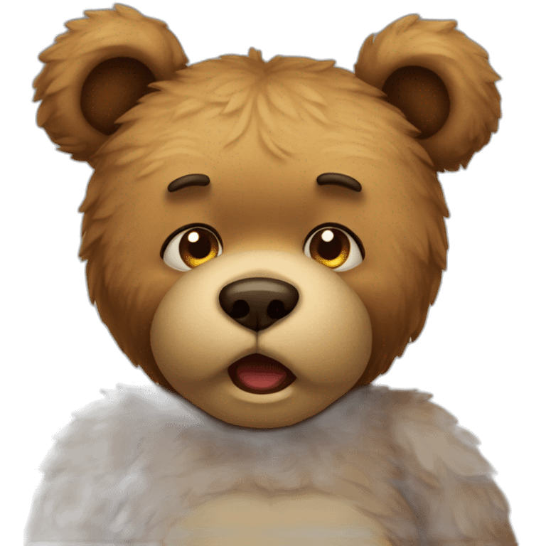 disgusted teddy bear emoji