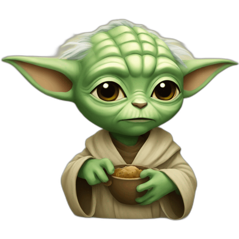 yoda with a cat emoji