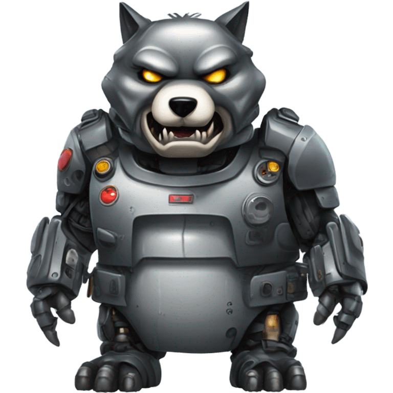 Fat robot wolf terminator  emoji