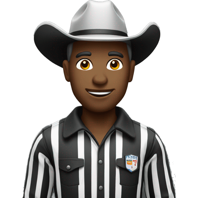 Referee cowboy black emoji