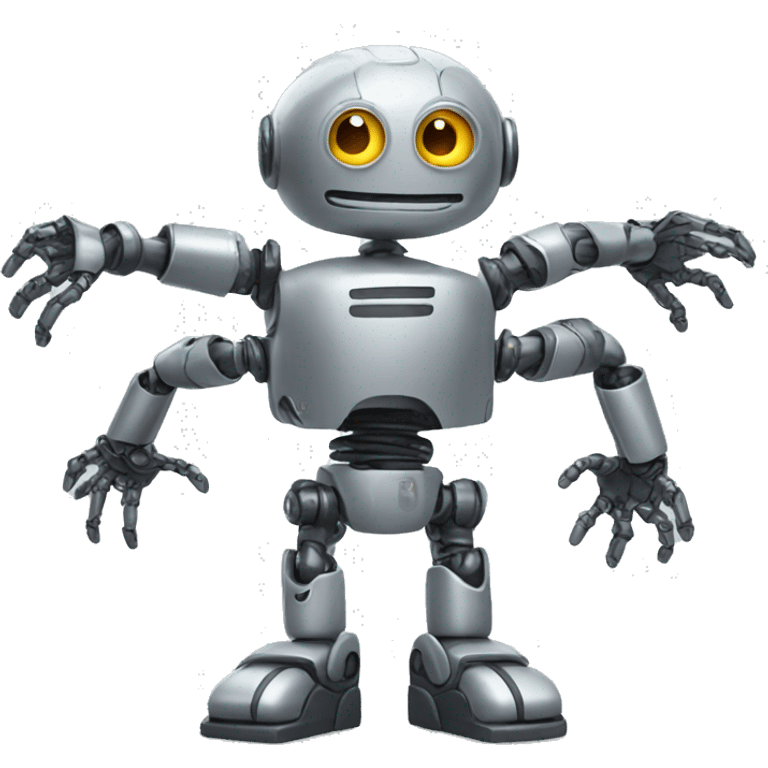 a robot with several arms emoji