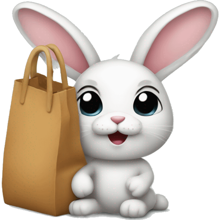 rabbit carry bag emoji