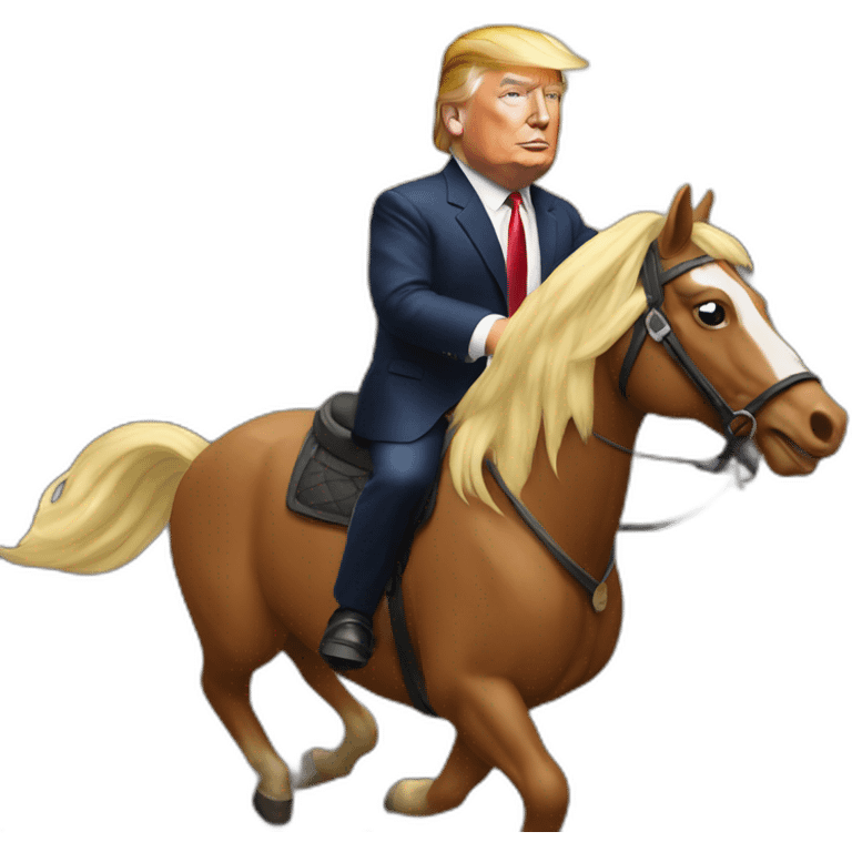 Donald trump riding a horse emoji