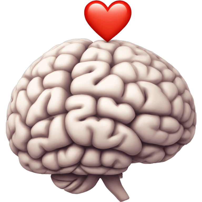 Brain with heart emoji