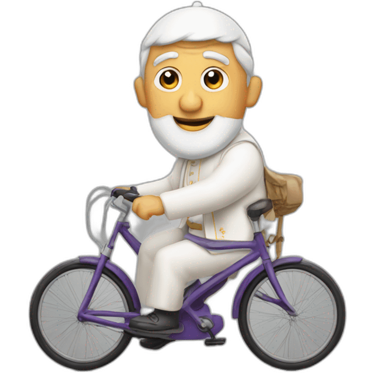 El papa en bicicleta emoji