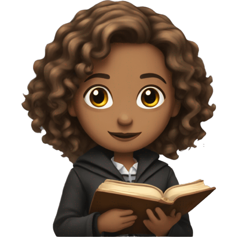 Hermione is holding a book. emoji