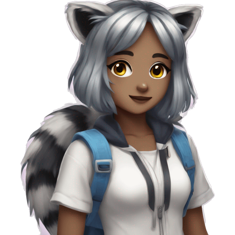 Anime RaccoonGirl Vtuber emoji