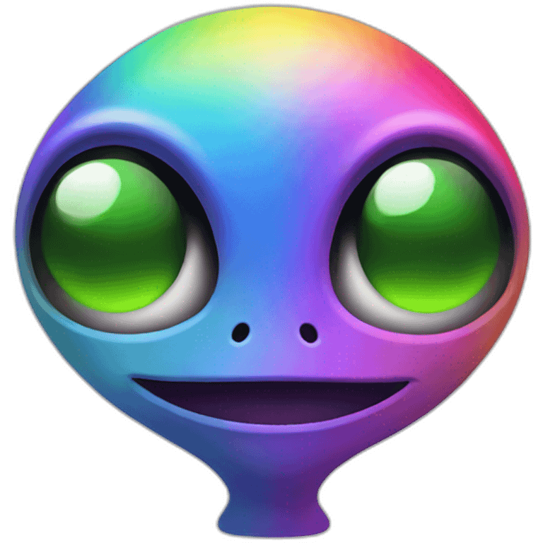 raindow alien emoji