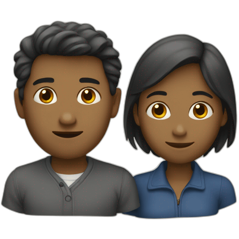 Deux personnes qui s'embrasse . emoji