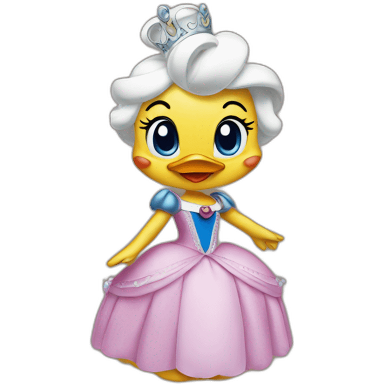 donald duck in a princess dress emoji