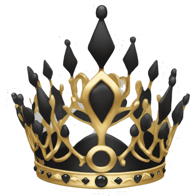 black princess crown emoji