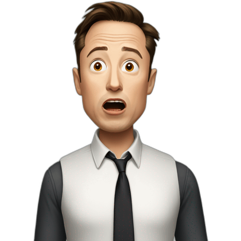 Shocked Elon Musk emoji