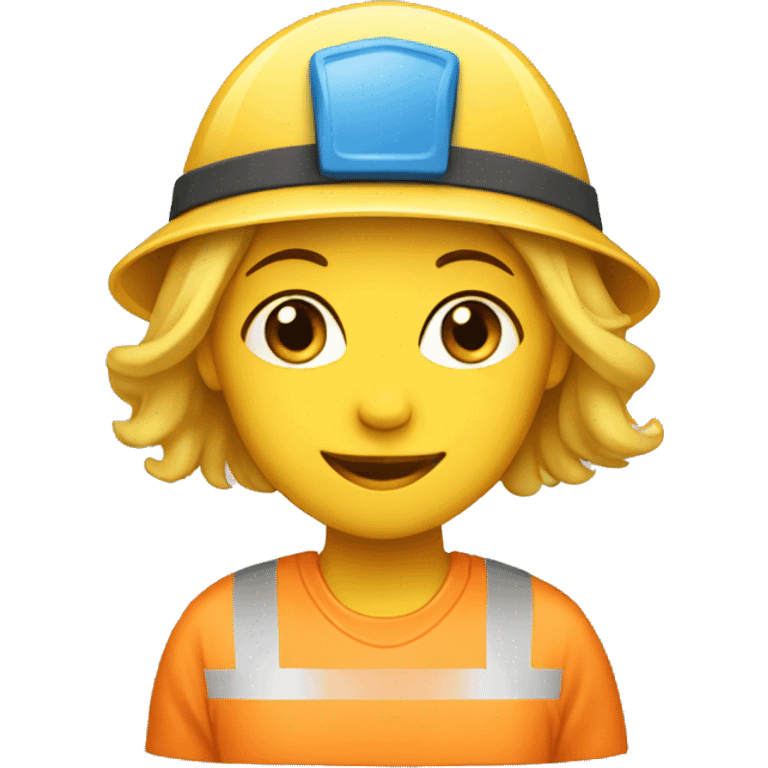 a girl with safety hat  emoji