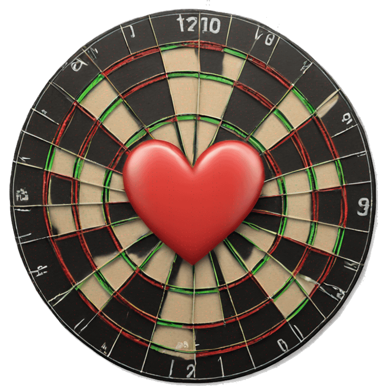 Heart dartboard emoji