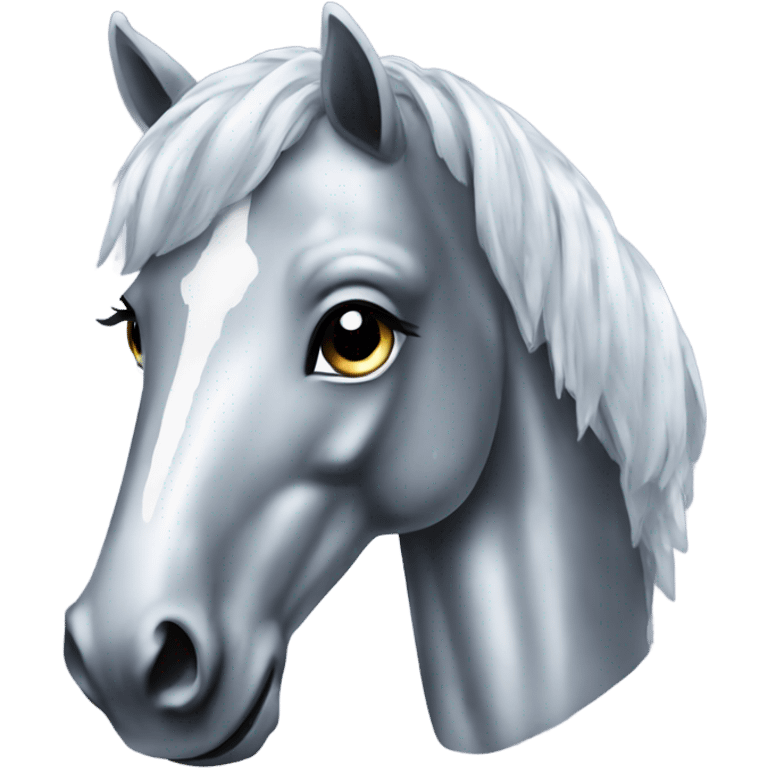 Silver disco ball horse  emoji