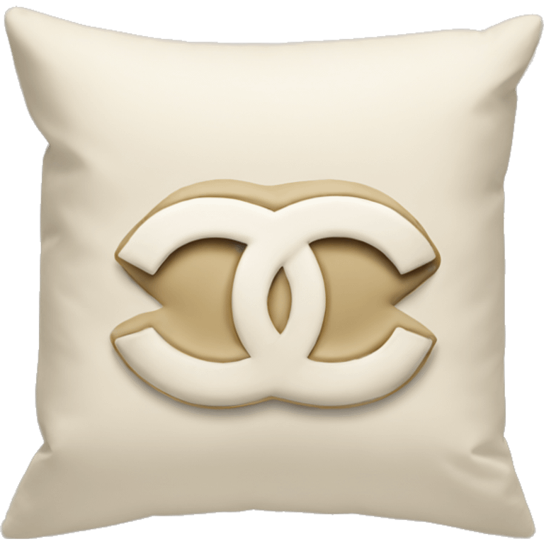 Chanel pillow beige emoji