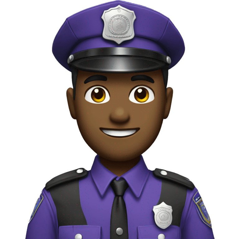 Policeman in purple uniform emoji