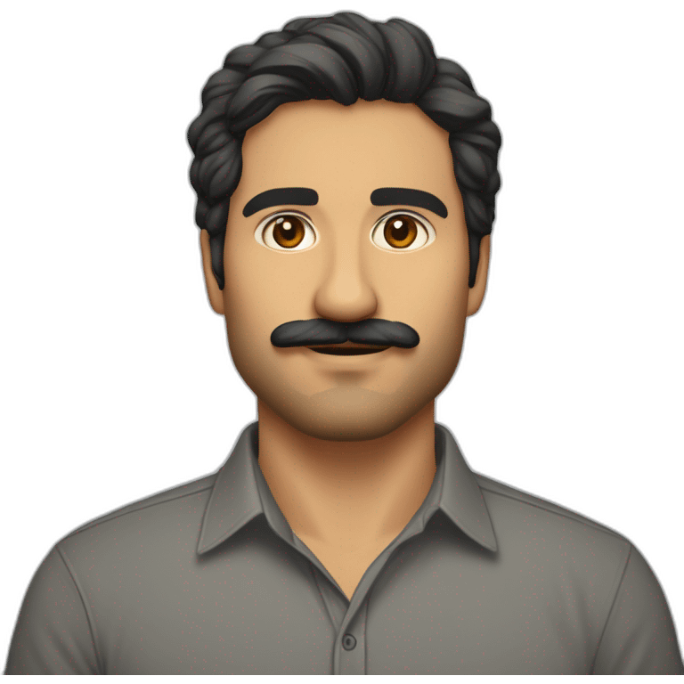 Aiman TAHIR linkedin without-bear no facial hair mexican-moustache  with-shirt emoji