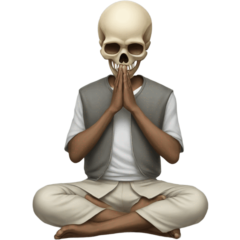 Skull emoji praying  emoji