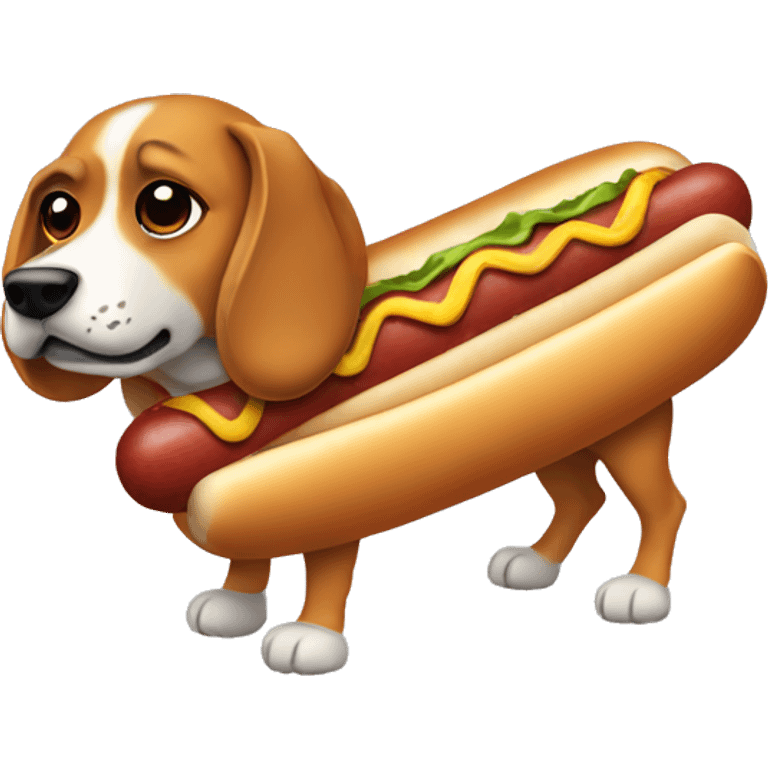 hot dog in dog costume  emoji