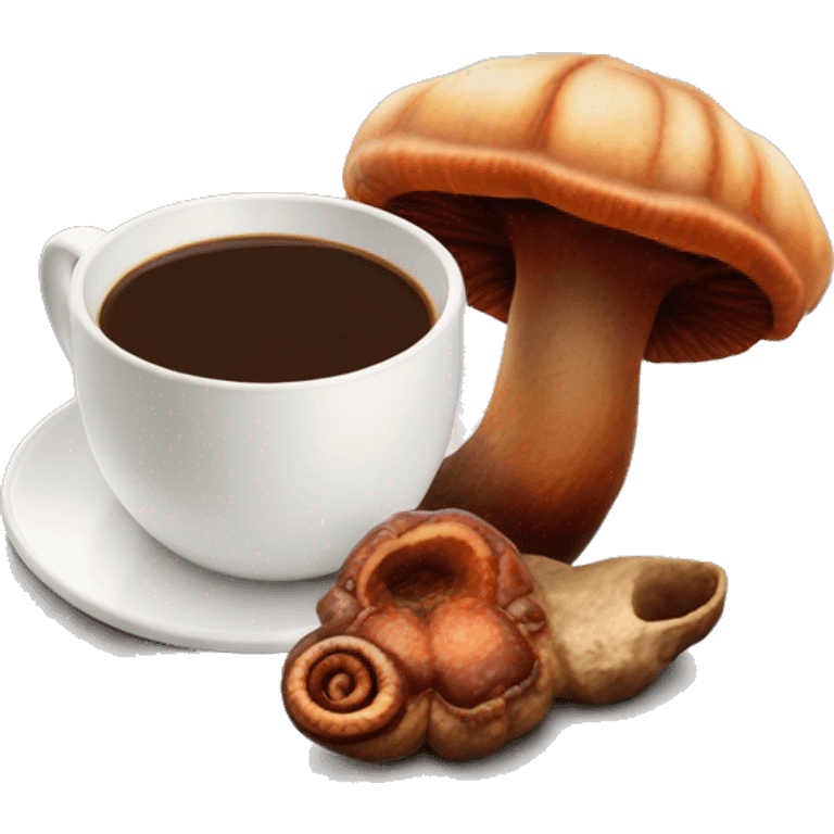 Ganoderma and coffee emoji