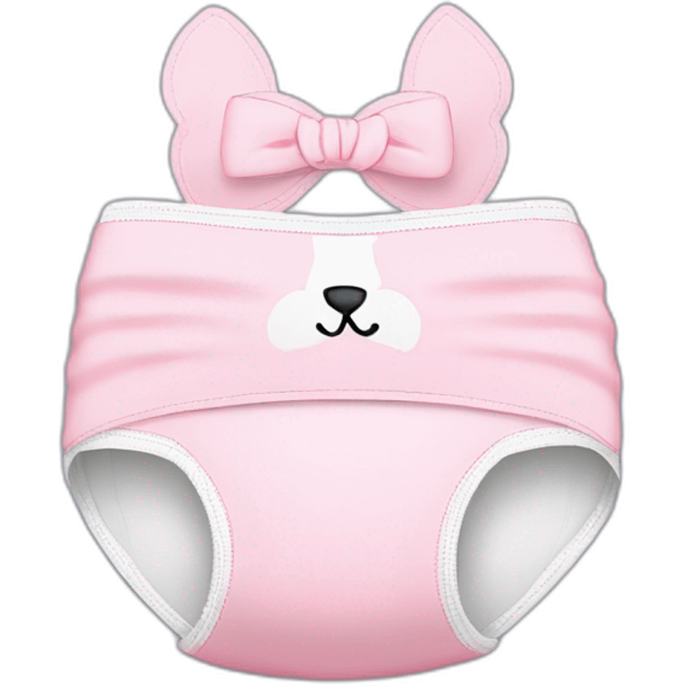 cute cat diaper bustier emoji