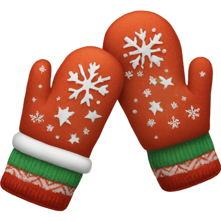 Christmas mittens emoji