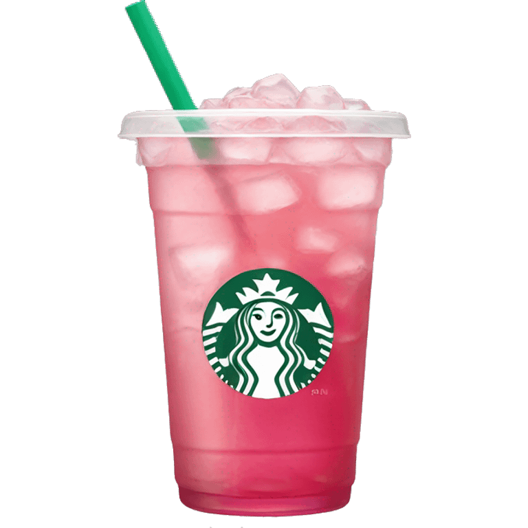 pink iced tea Starbucks drink emoji