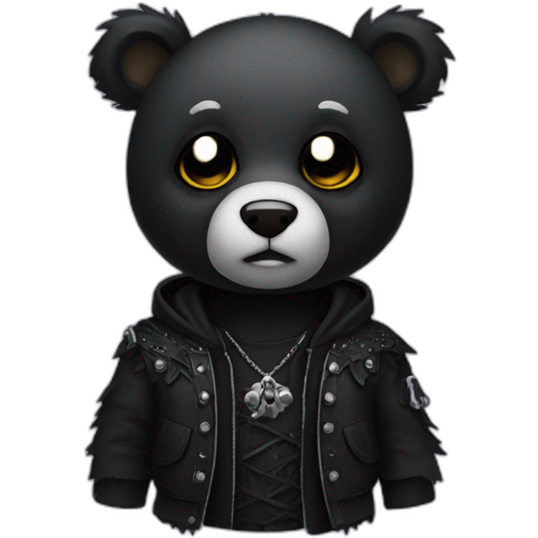 goth bear emoji