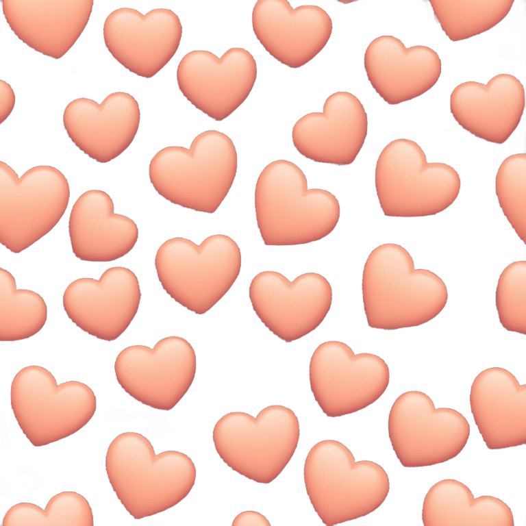 Peachy colored pink heart emoji