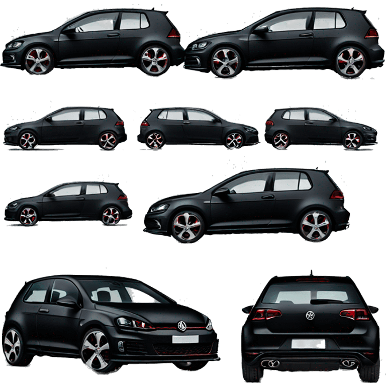 Volkswagen golf 7 GTI black emoji