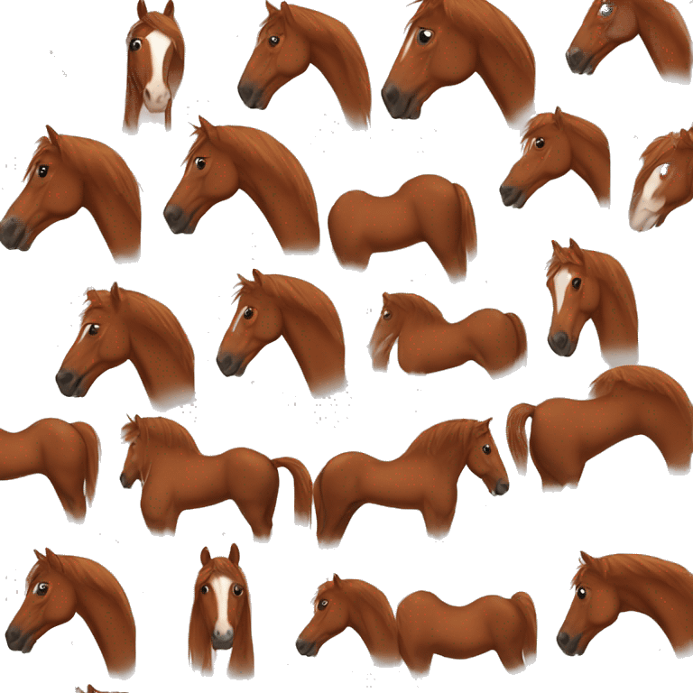 chestnut horse emoji