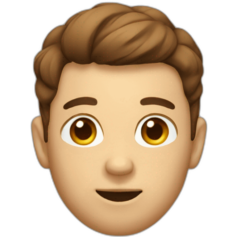 floating man head with brown hair emoji