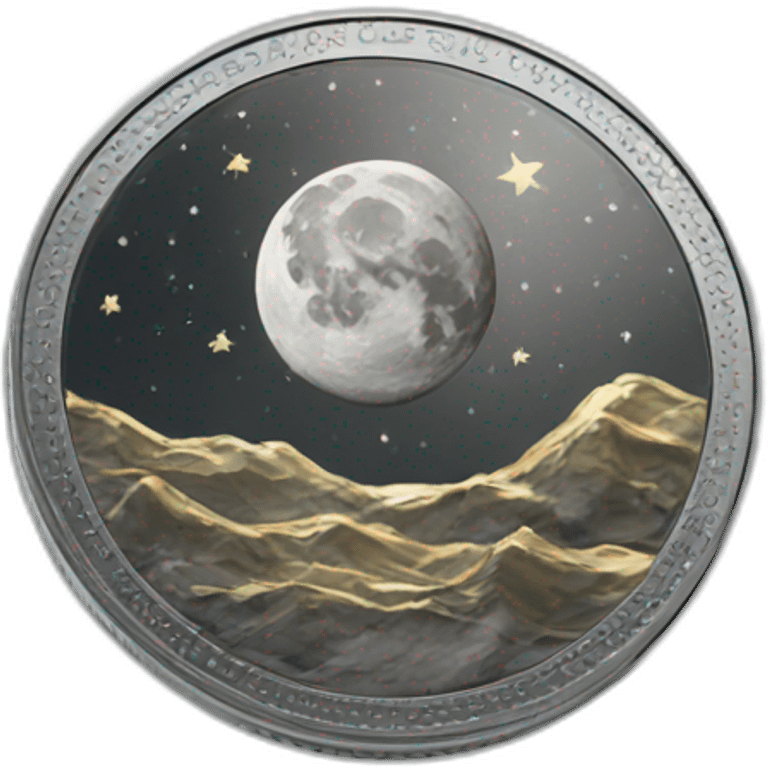 to the moon coin emoji