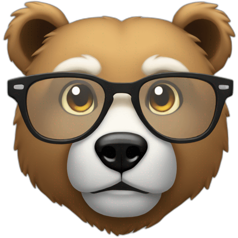 glasses bold bear emoji