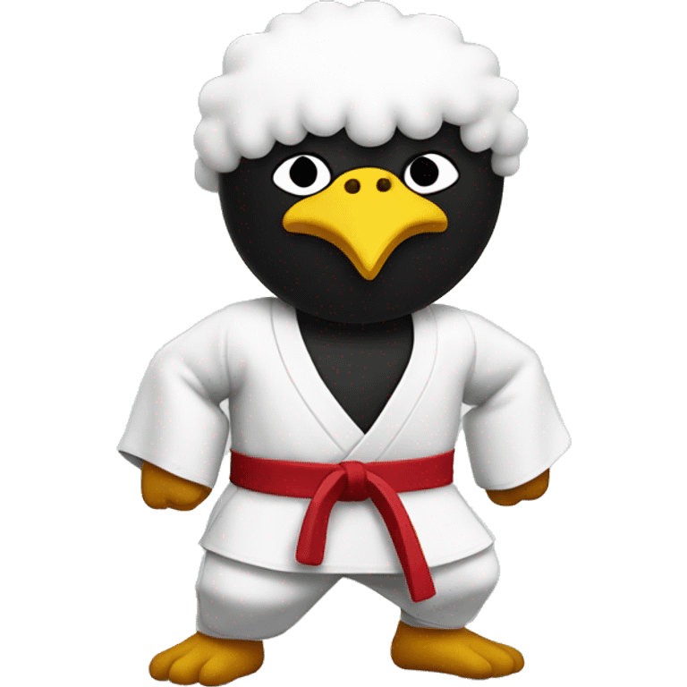 karate black afro chicken emoji