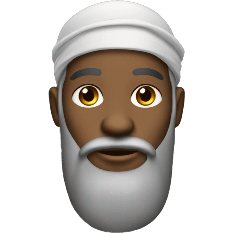 Create a bearded black Muslim man emoji