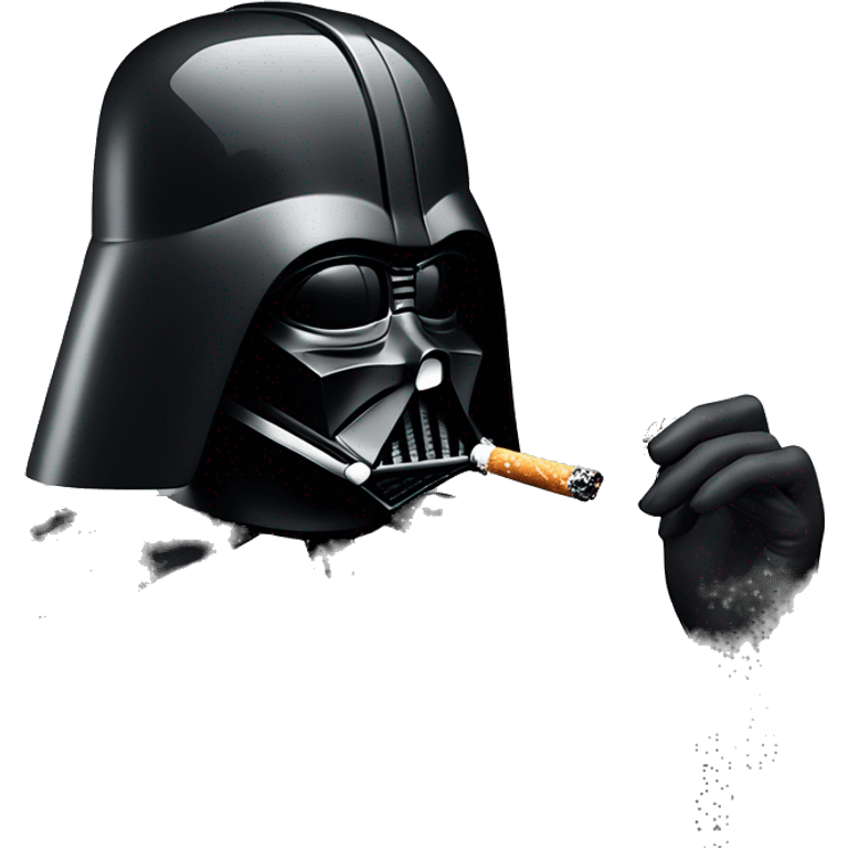 Darth vader smoking a puffing emoji