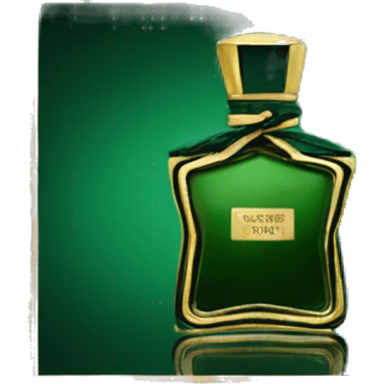 Dark green and gold Victoria Secret parfum emoji