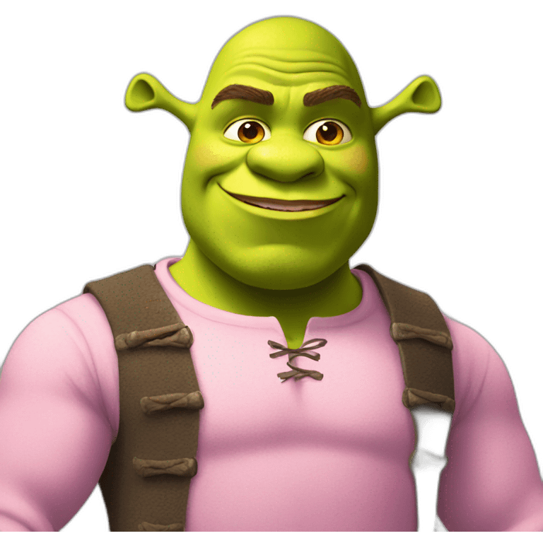 Shrek with pink skin emoji