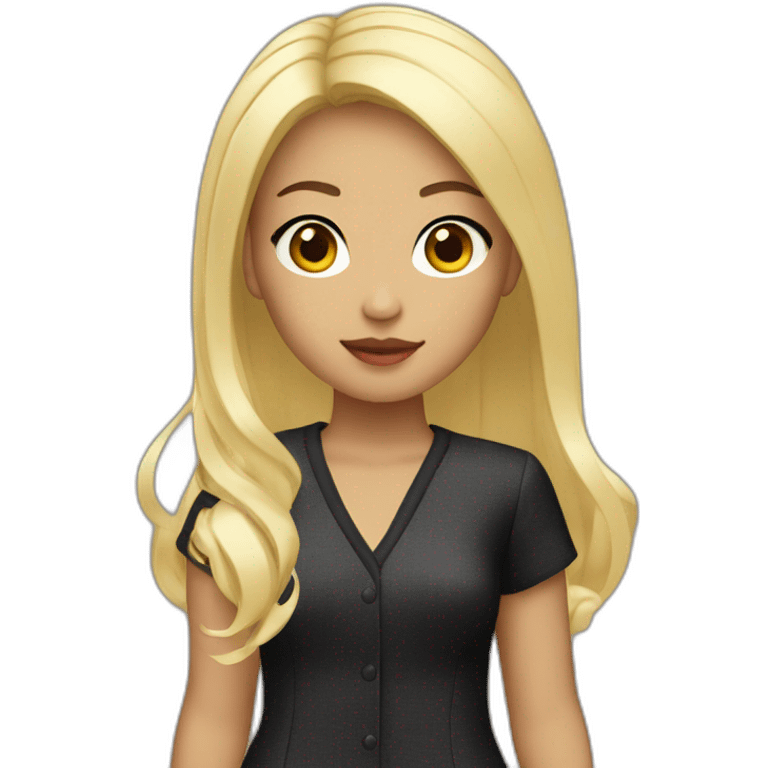 Blonde Chanel Asian Girl emoji