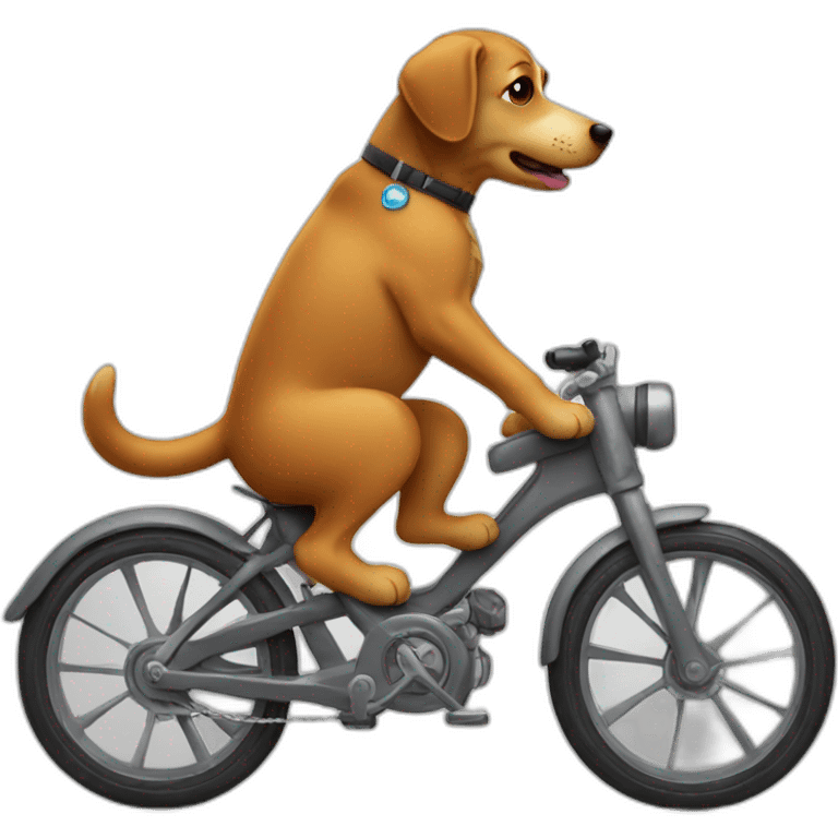 dog ride on the bike emoji