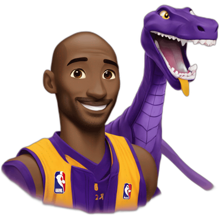 Kobe Bryant with a mamba emoji