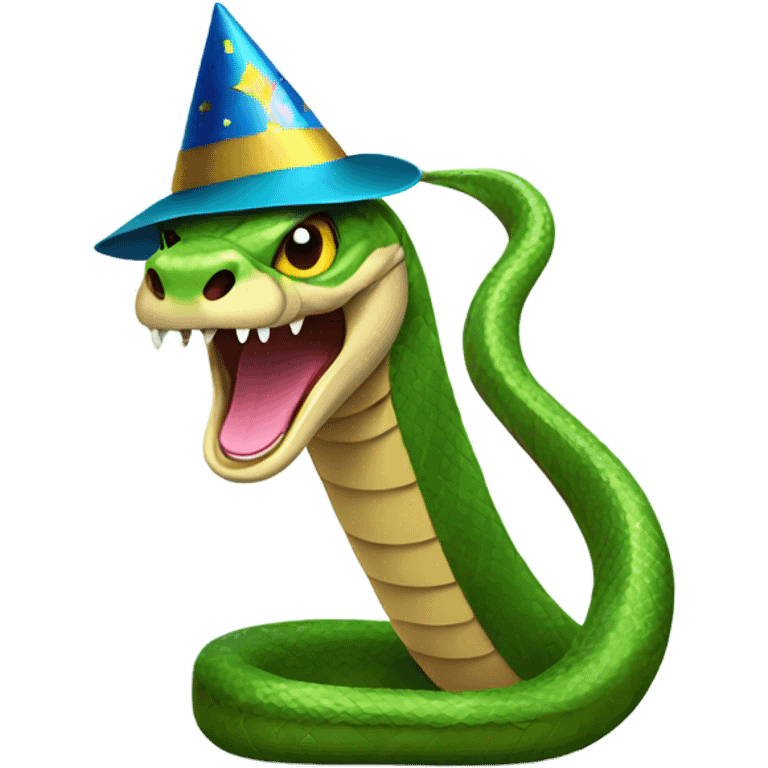 Snake with party hat emoji