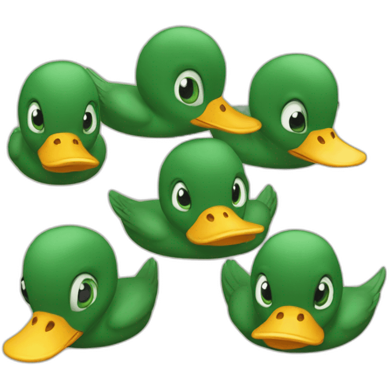 Five-headed duck emoji