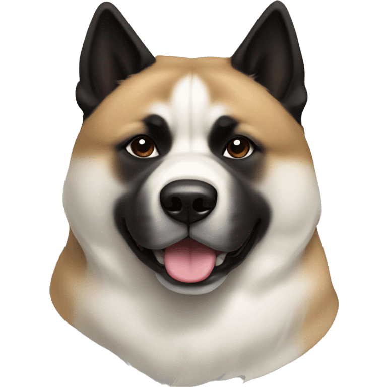 American Akita black face emoji