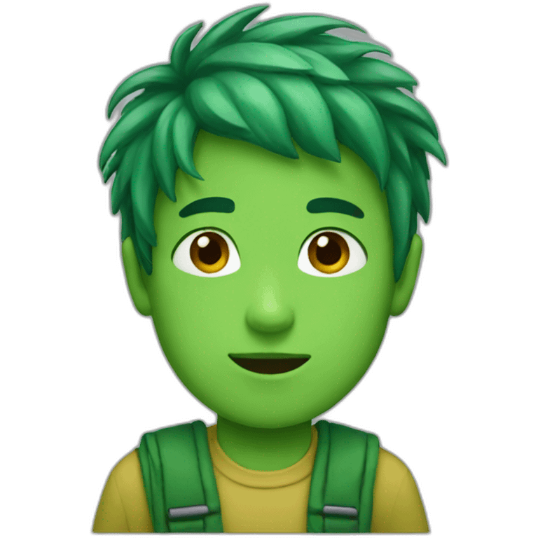 green haired boy emoji