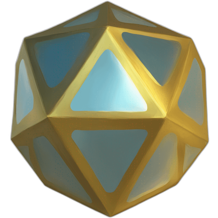 Golden Icosahedron emoji